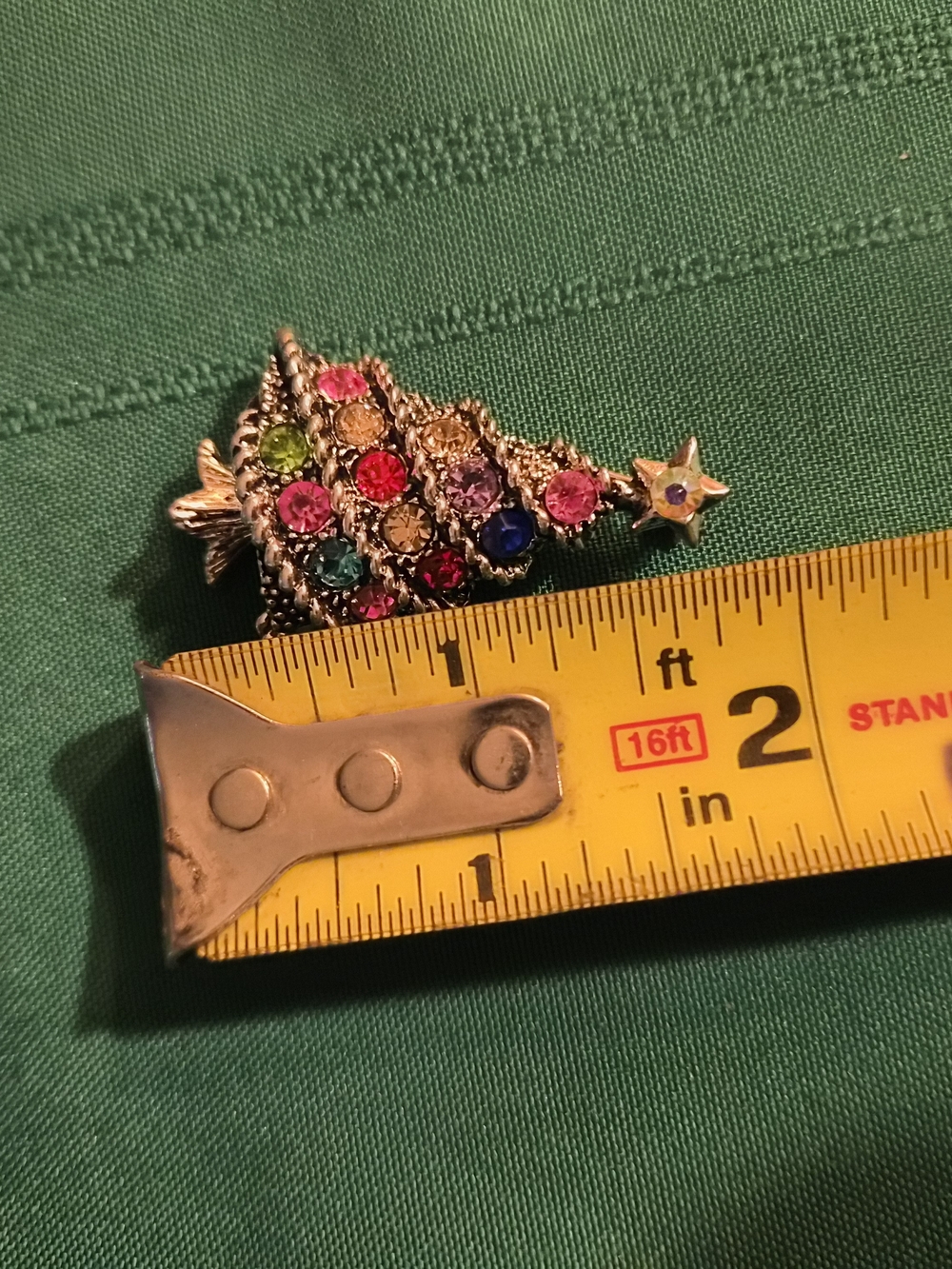 Multicolor Christmas Tree Brooch - Picture 7 of 8